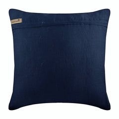 Sea Weeds Swim - Navy Blue Cotton Linen Decorative Euro Sham