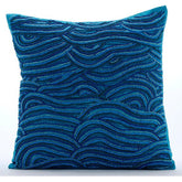 Sea Windsor Beaded Throw Pillow Cover