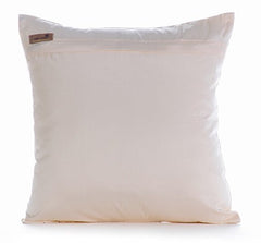 Sequin Whirlpool - White Art Silk Decorative Euro Sham