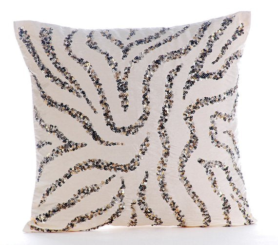 Sequin Whirlpool Pillow Cover