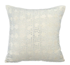 Sharing My Charm - White Velvet Decorative Euro Sham