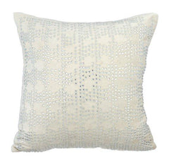 Sharing My Charm - White Velvet Decorative Euro Sham