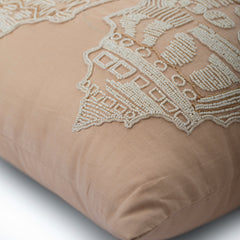 Shell Mates - Beige Cotton Linen Decorative Euro Sham
