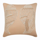 Shell Mates - Beige Cotton Linen Decorative Euro Sham