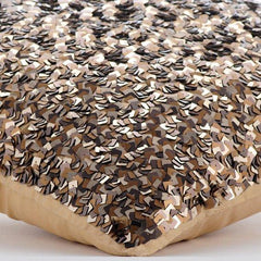 Shocker Gold Beaded Decorative Euro Sham