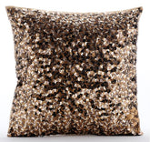 Shocker Gold Sequins Throw Pillow Cover