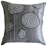 Silver Ball Bearings Sequins Decorative Euro Sham