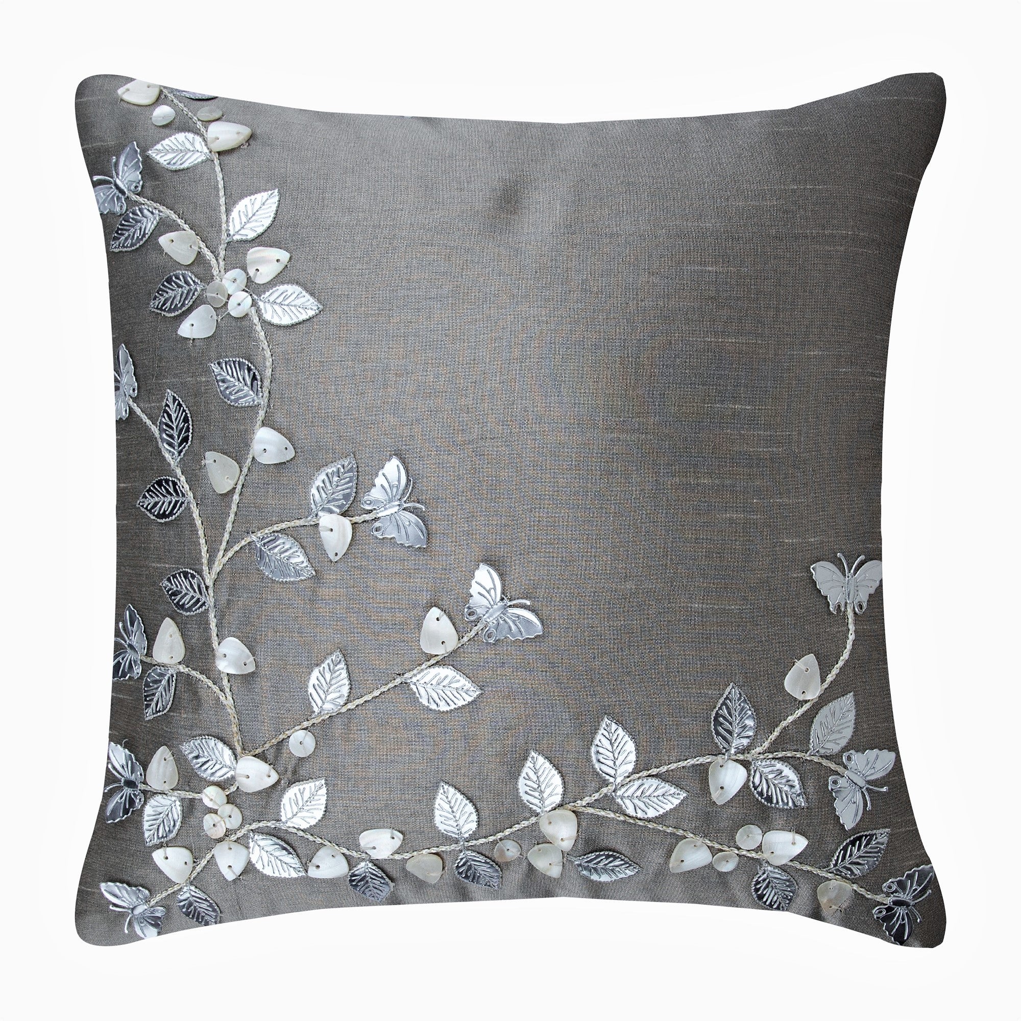 Silver Beauty Pillow Cover
