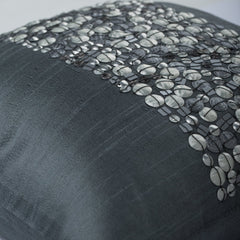 Silver Bullets - Gray Art Silk Decorative Euro Sham