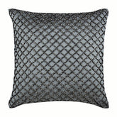 Silver Checkered Pillow Cover