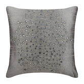 Silver Gold Damask Pillow Cover