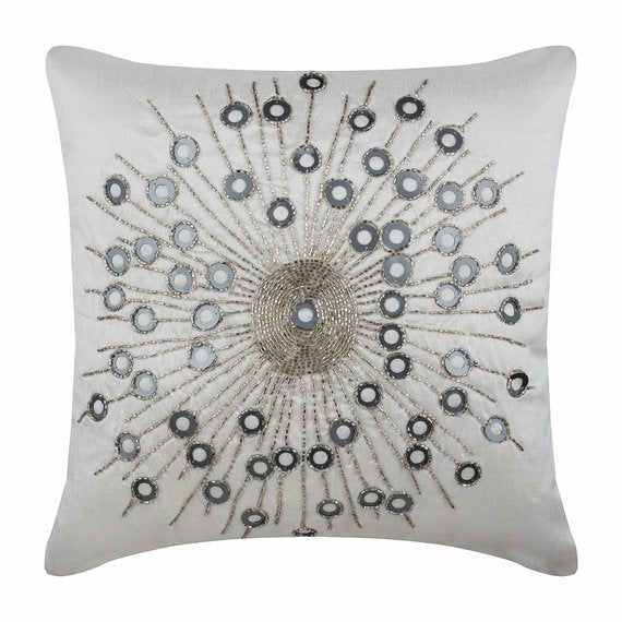 Silver Moons Pillow Cover
