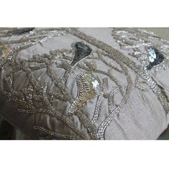 Silver Pigeons Gray Decorative Euro Sham