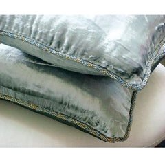 Silver Shimmer - Silver Velvet Decorative Euro Sham
