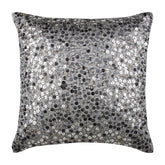 Silver Shine Silk Throw Pillow Cover