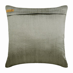Silver Wedding - Silver Silk Throw Pillow Cover