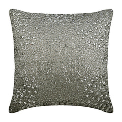 Silver Wedding - Silver Silk Decorative Euro Sham