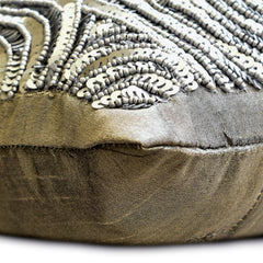 Silver Touch - Art Silk Silver Decorative Lumbar Pillow Cover