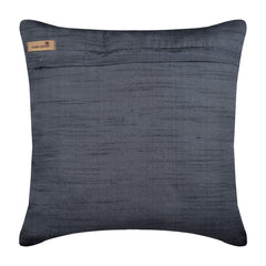 Simple Treasures - Charcoal Gray Art Silk Throw Pillow Cover