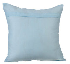 Sky Ocean - Light Blue Cotton Linen Throw Pillow Cover