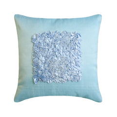 Sky Blue Love - Sky Blue Art Silk Throw Pillow Cover