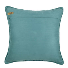 Soft Whirlpool - Blue Jacquard Silk Throw Pillow Cover