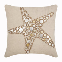 Gold Leather Applique Embroidery Pillows