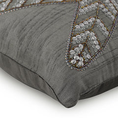 Starry Light - Gray Art Silk Decorative Euro Sham