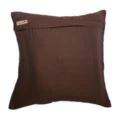 Step By Step - Brown Art Silk Throw Pillow Cover