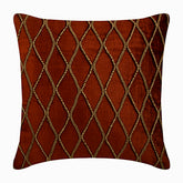 Sumac Gold - Rust Velvet Decorative Euro Sham