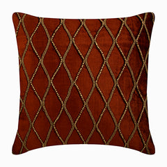 Sumac Gold - Rust Velvet Decorative Euro Sham