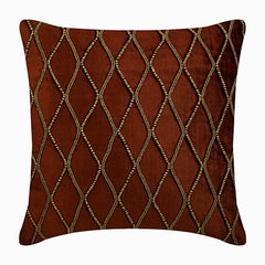 Sumac Gold - Rust Velvet Decorative Euro Sham