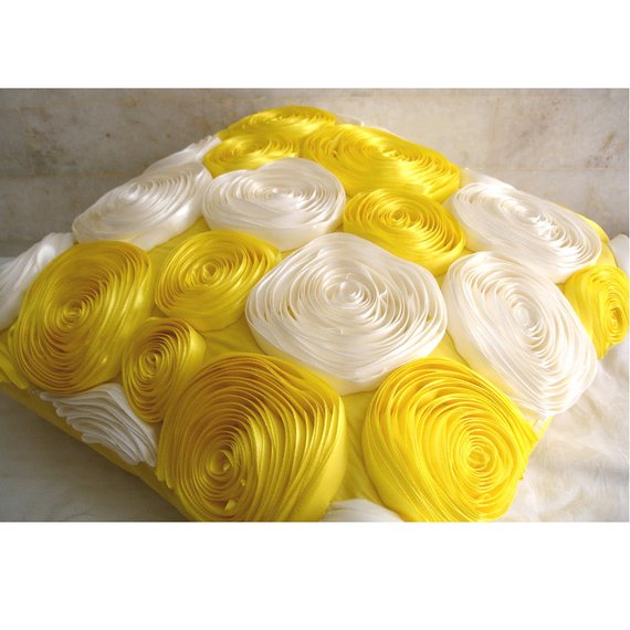 Yellow - Handcrafted Cotton Pillow Cover (Set of 2) 09