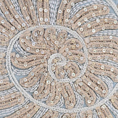 Swirl Twirl - Light Blue Cotton Linen Decorative Euro Sham