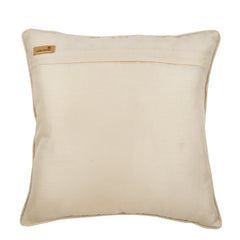 Tangled Trellis - Yellow Jacquard Art Silk Throw Pillow Cover