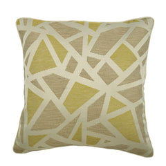 Tangled Trellis - Yellow Jacquard Art Silk Decorative Euro Sham