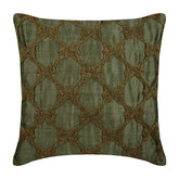 Tarnished Gold Beaded Decorative Euro Sham