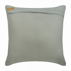 Taupe Silver Rain - Taupe Cotton Linen Decorative Euro Sham
