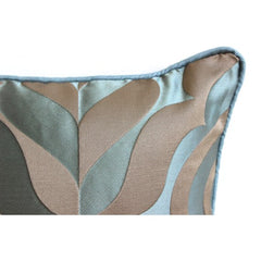 Teal Luxury - Teal Blue Jacquard Weave Throw Pillow Cover