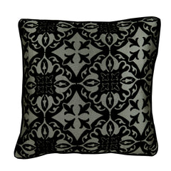 Timeless History - Black Velvet Decorative Euro Sham