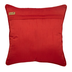 Toasted Coral Gold - Gold Jacquard Silk Throw Pillow Cover