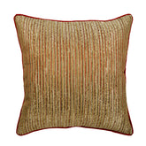 Toasted Coral Gold - Gold Jacquard Silk Decorative Euro Sham