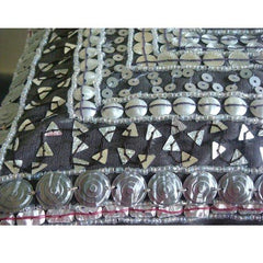 Treasure Trove - Charcoal Gray Art Silk Decorative Euro Sham
