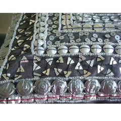 Treasure Trove - Charcoal Gray Art Silk Throw Pillow Cover