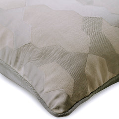 Trellis Shine - Gray Jacquard Silk Throw Pillow Cover