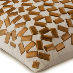 True Copper - Gold Silk Throw Pillow Cover