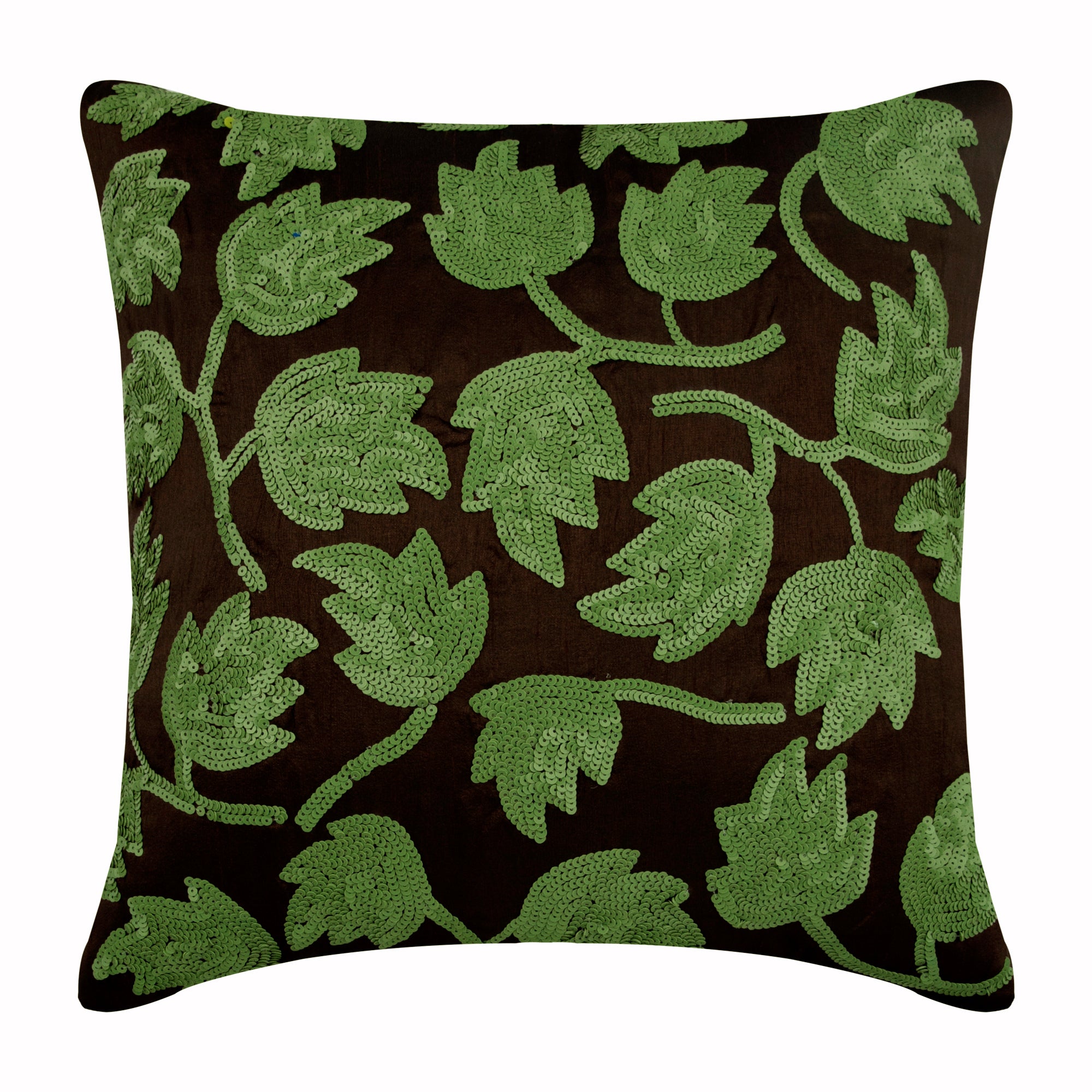 Tulip Tropicava Green Leaf Throw Pillow Cover