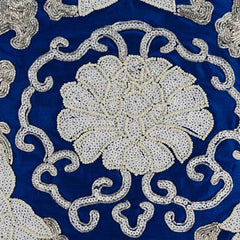 Turkey Treasure - Royal Blue Art Silk Decorative Euro Sham