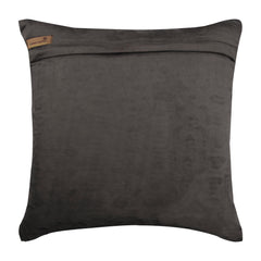 Turkish Silver - Charcoal Gray Velvet Throw Pillow Cover