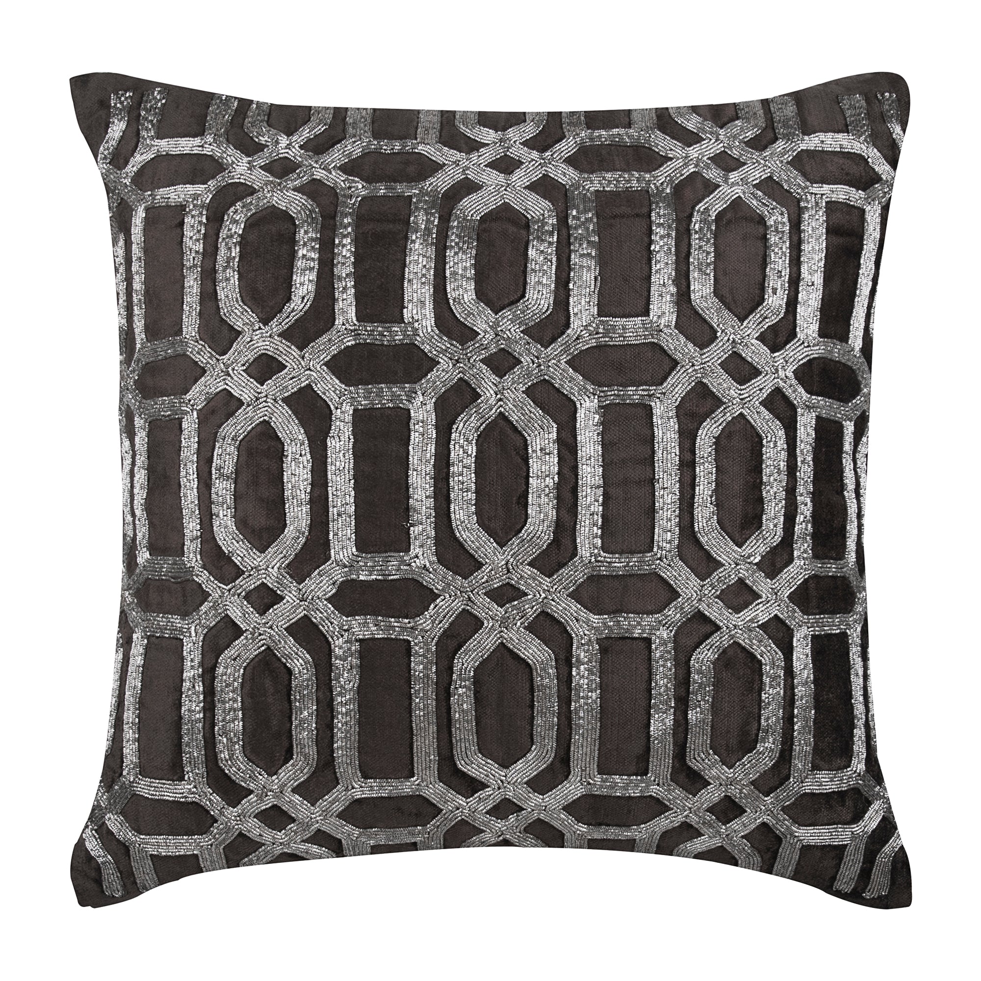 Turkish Silver Pillow Cover